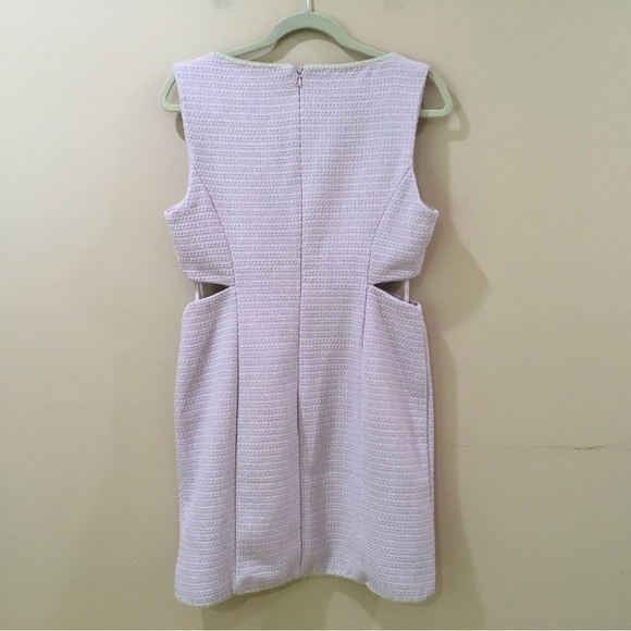 7 For All Mankind Sheath mini dress Lavender Sleeveless Cutout Tweed medium - Picture 6 of 6
